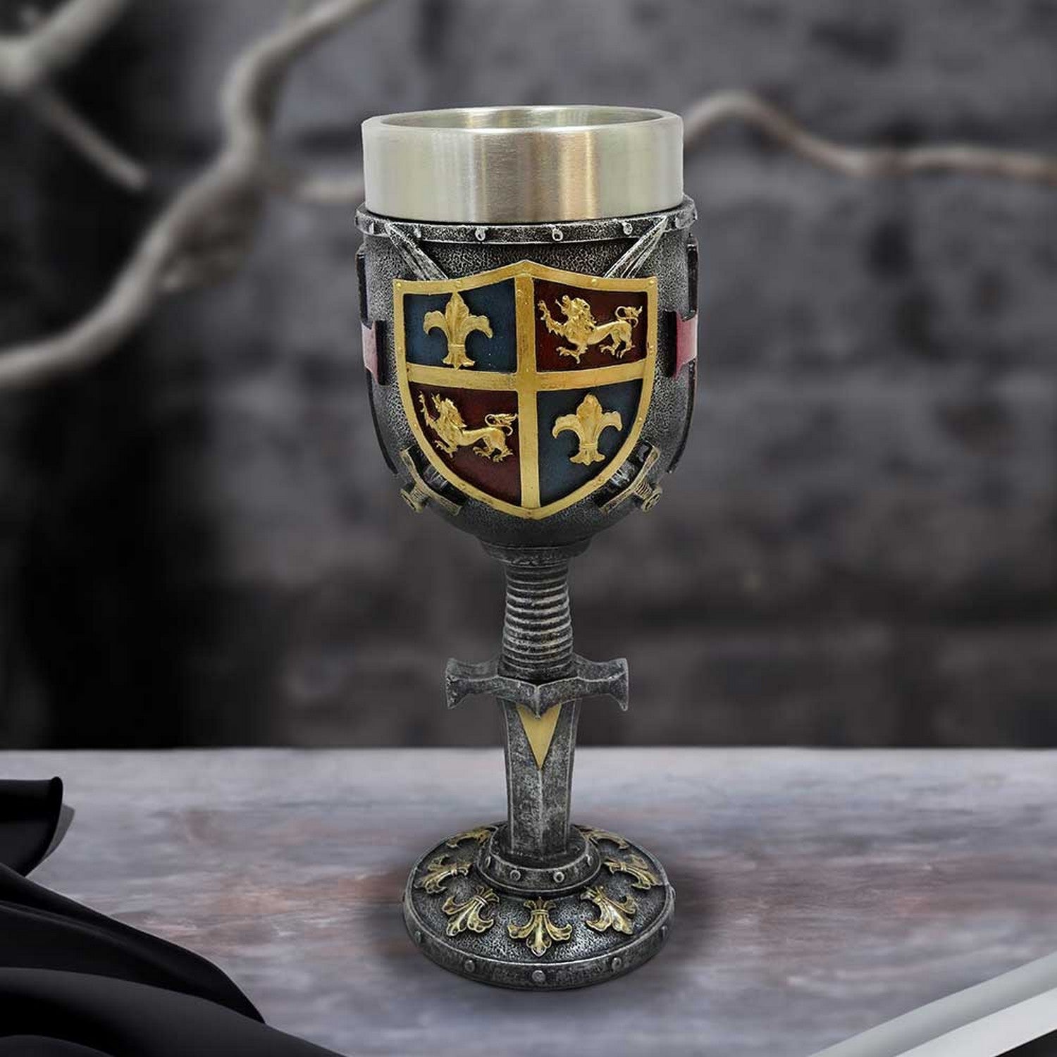 Heraldic Medieval Goblet 20cm U6714A24