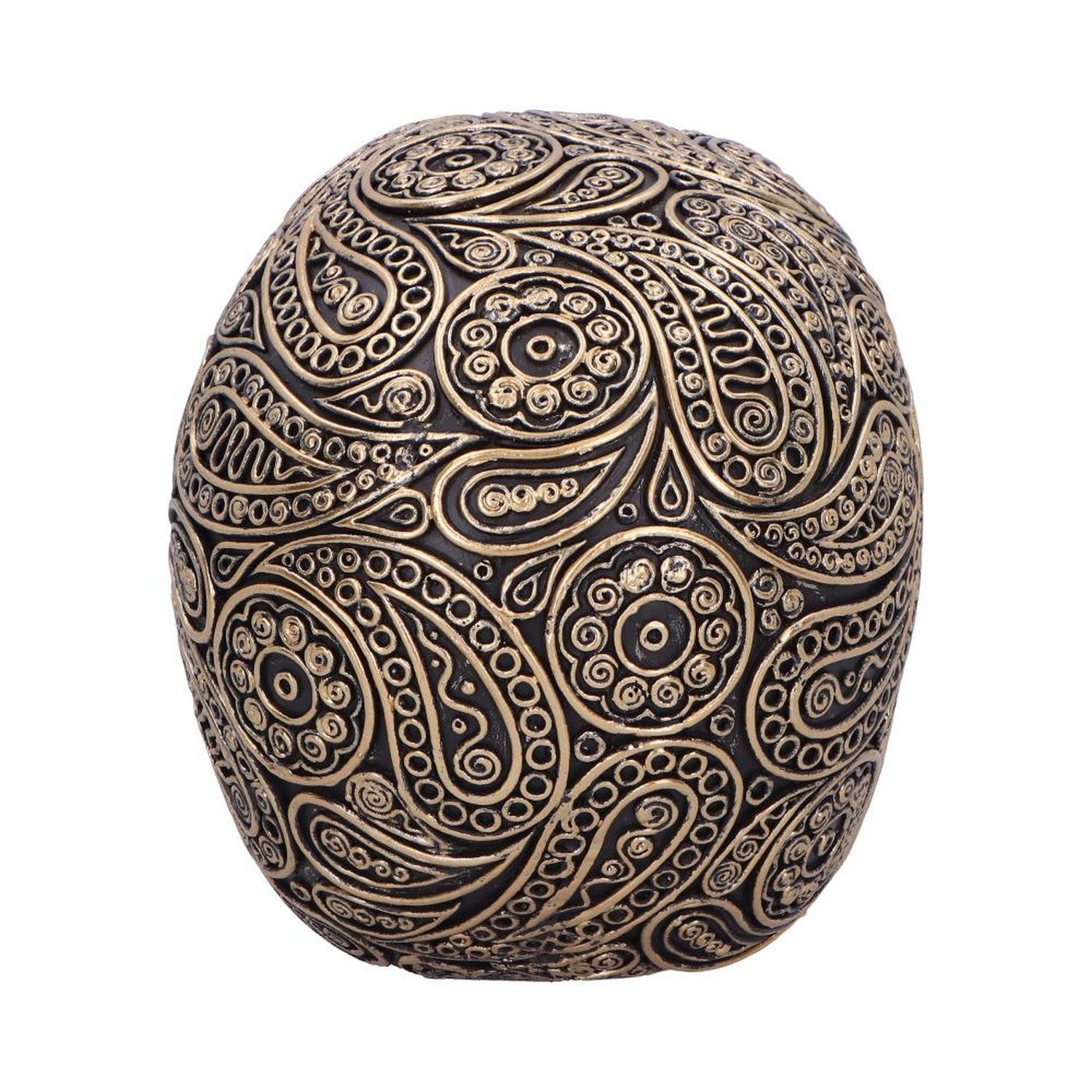 Paisley Black and Gold Skull Head 15cm U6724A24
