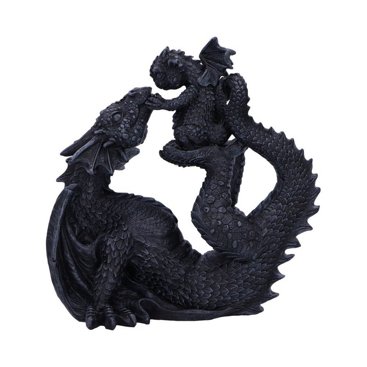 Black Drakaina and Dragonling Figurine U6866C24