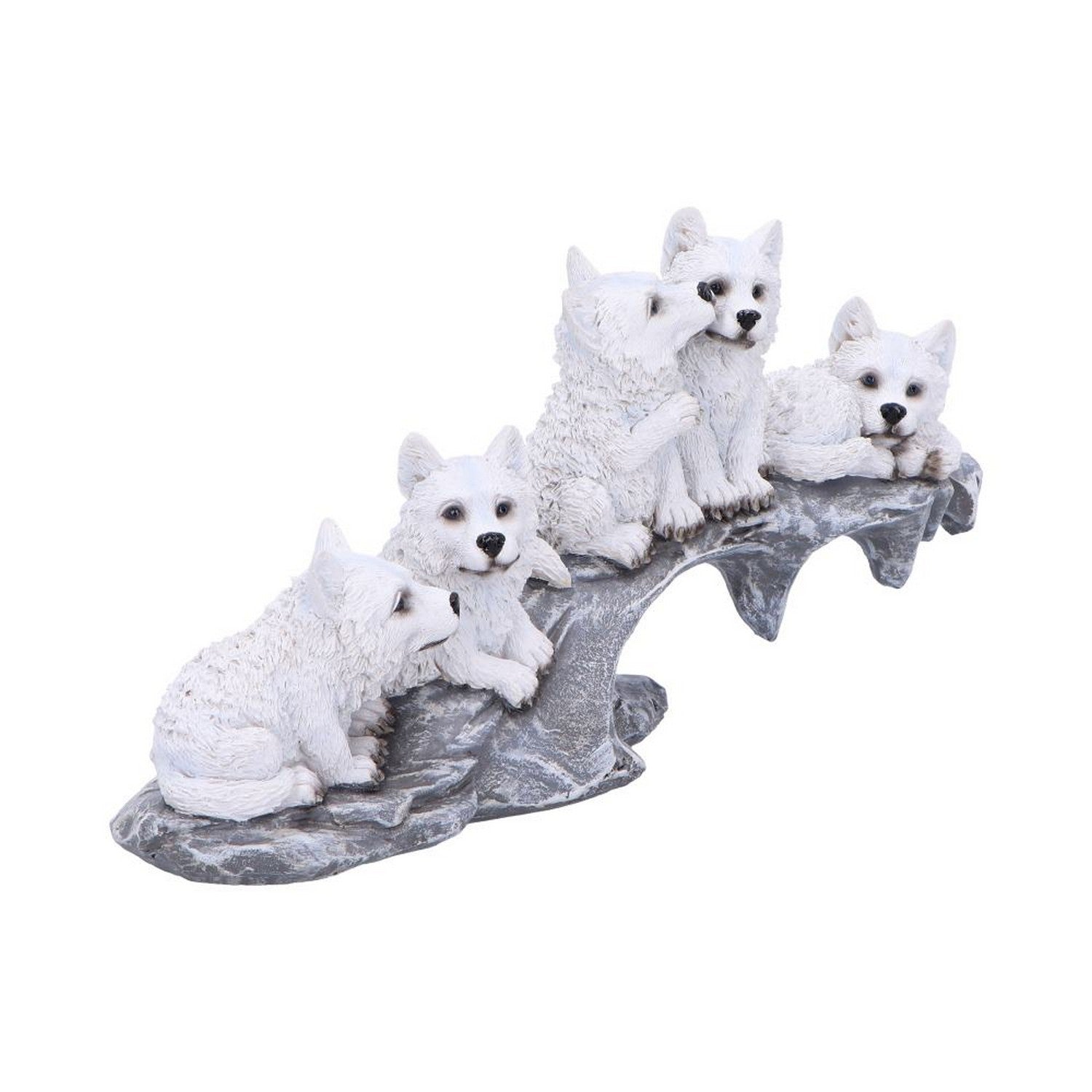 Winter Litter White Wolf Ornament U6873C24