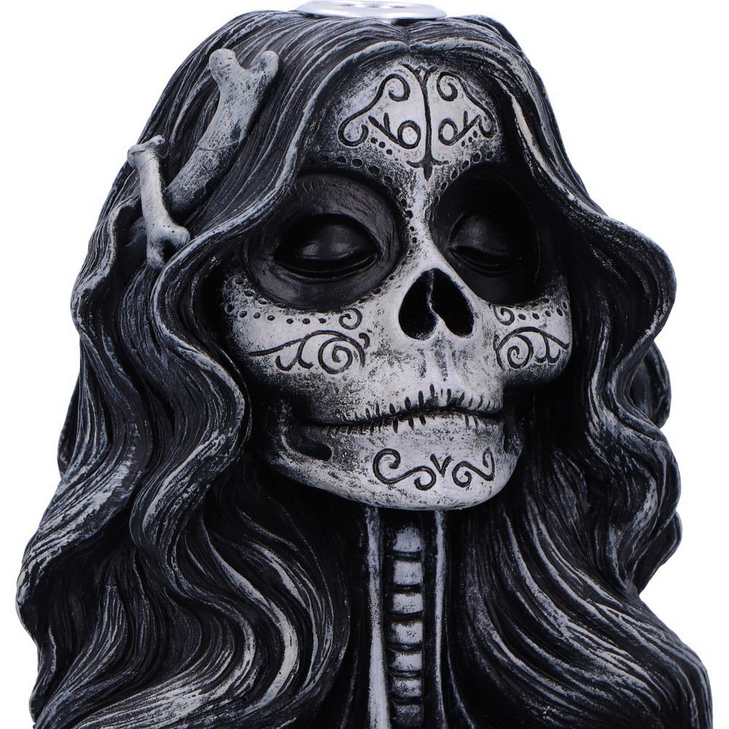 Calavera's Offering Gothic Day of the Dead Inspired Backflow Incense Burner U7008A25