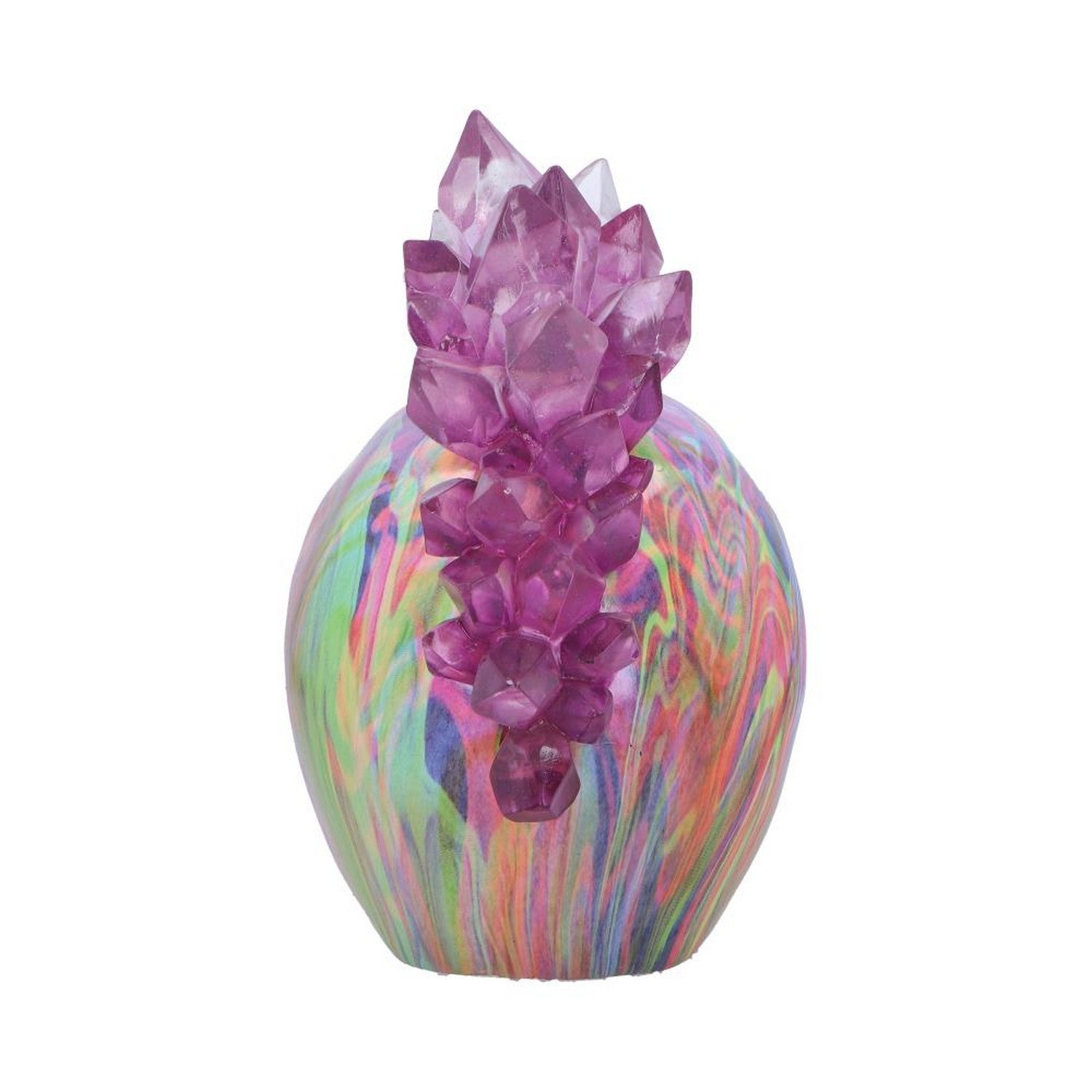 Psychedelic Crystal Skull with Light Up Mohawk U7056M25