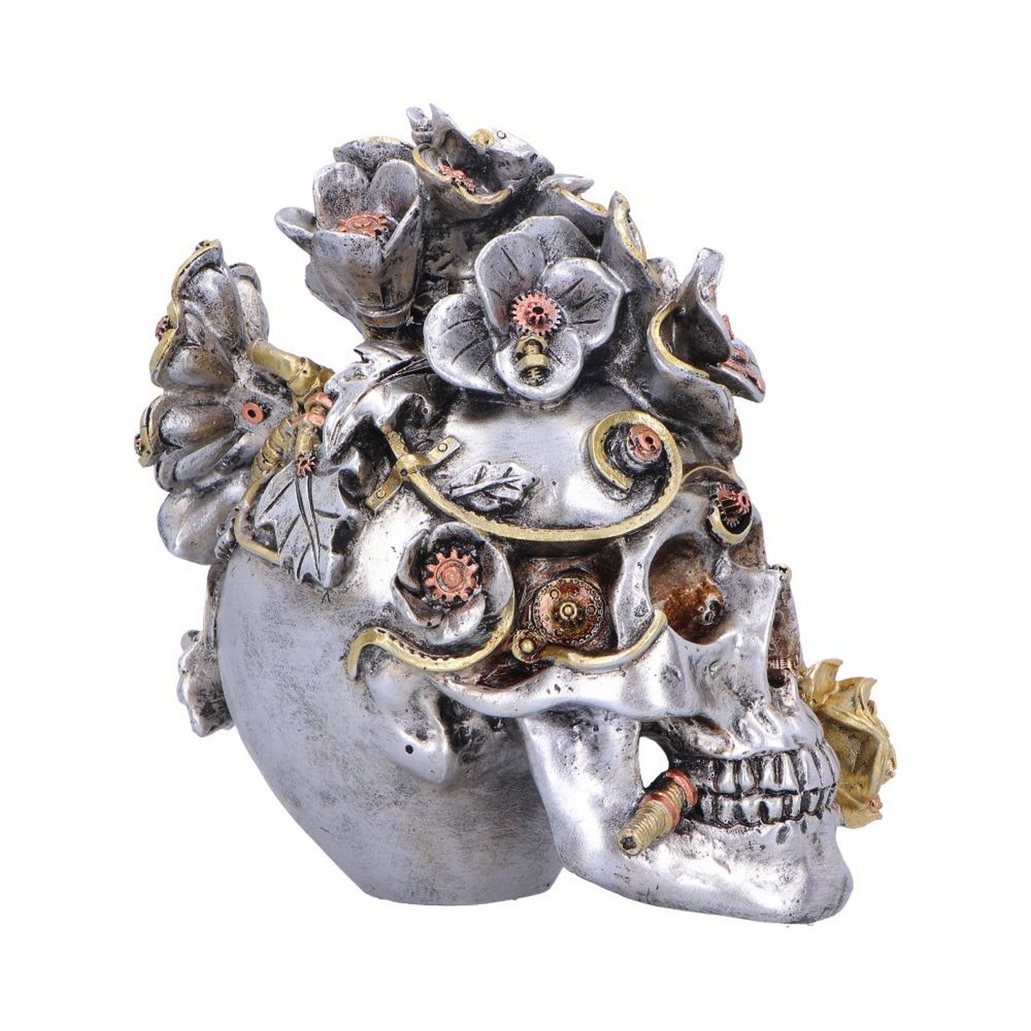 Clockwork Bloom Steampunk Skull 16cm U7563B26