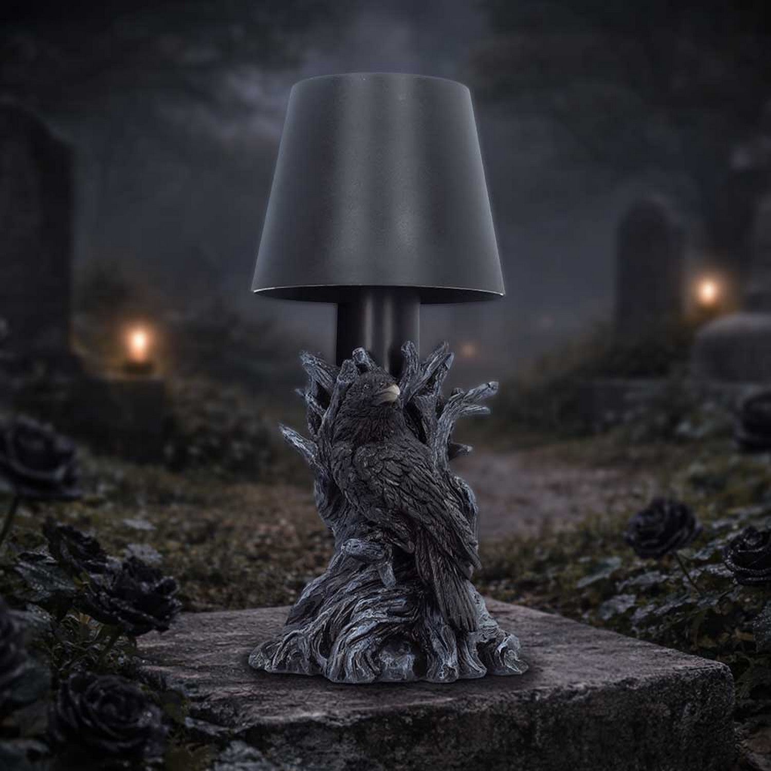 Gothic Raven LED Lamp 25cm U7606B26