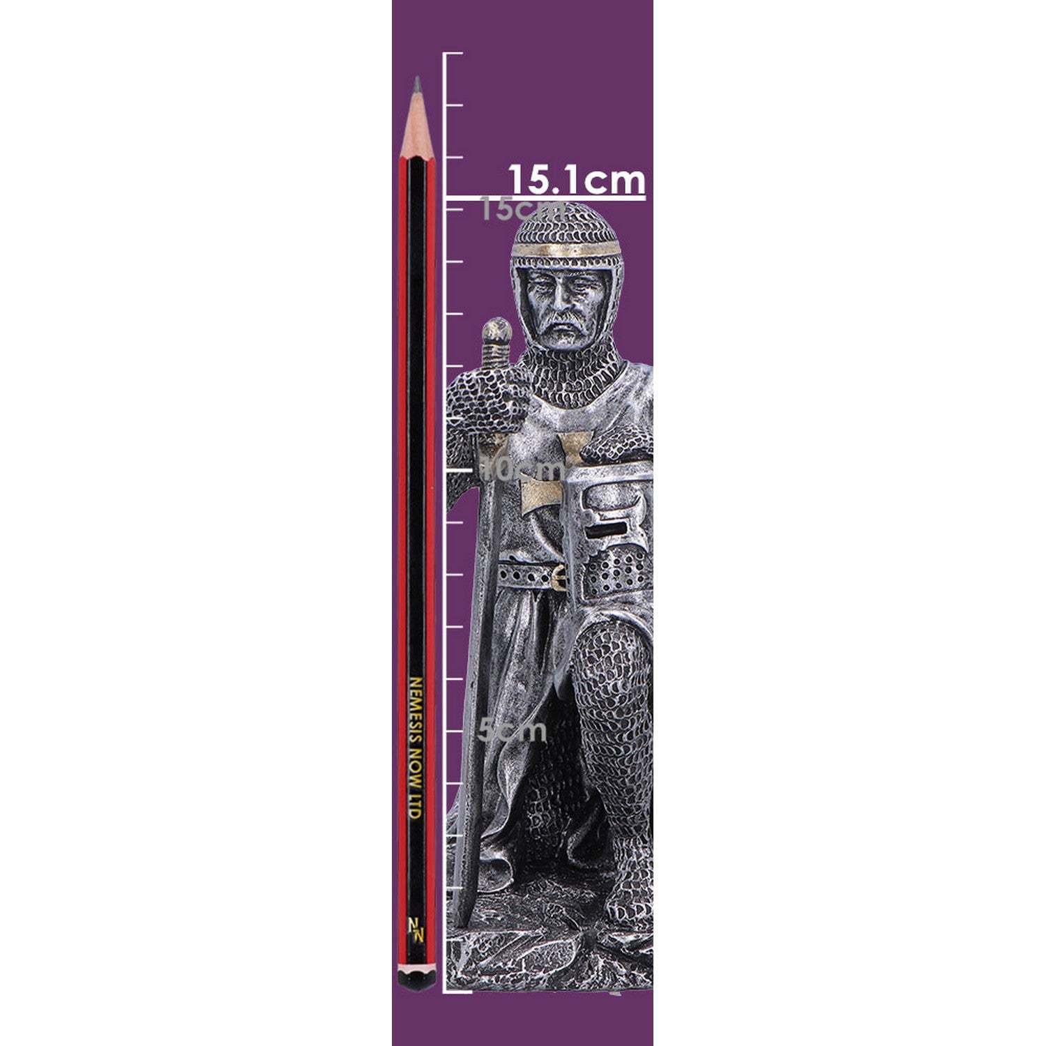 Medieval Soldier Pledge Figurine 15.1cm U7619B26