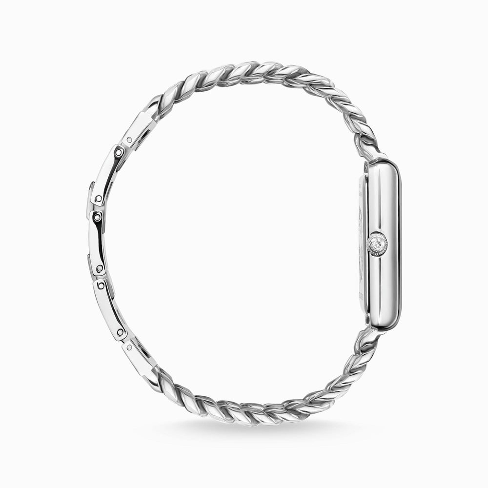 Silver-Coloured Rectangular Shaped Women's Watch WA0428-201-201