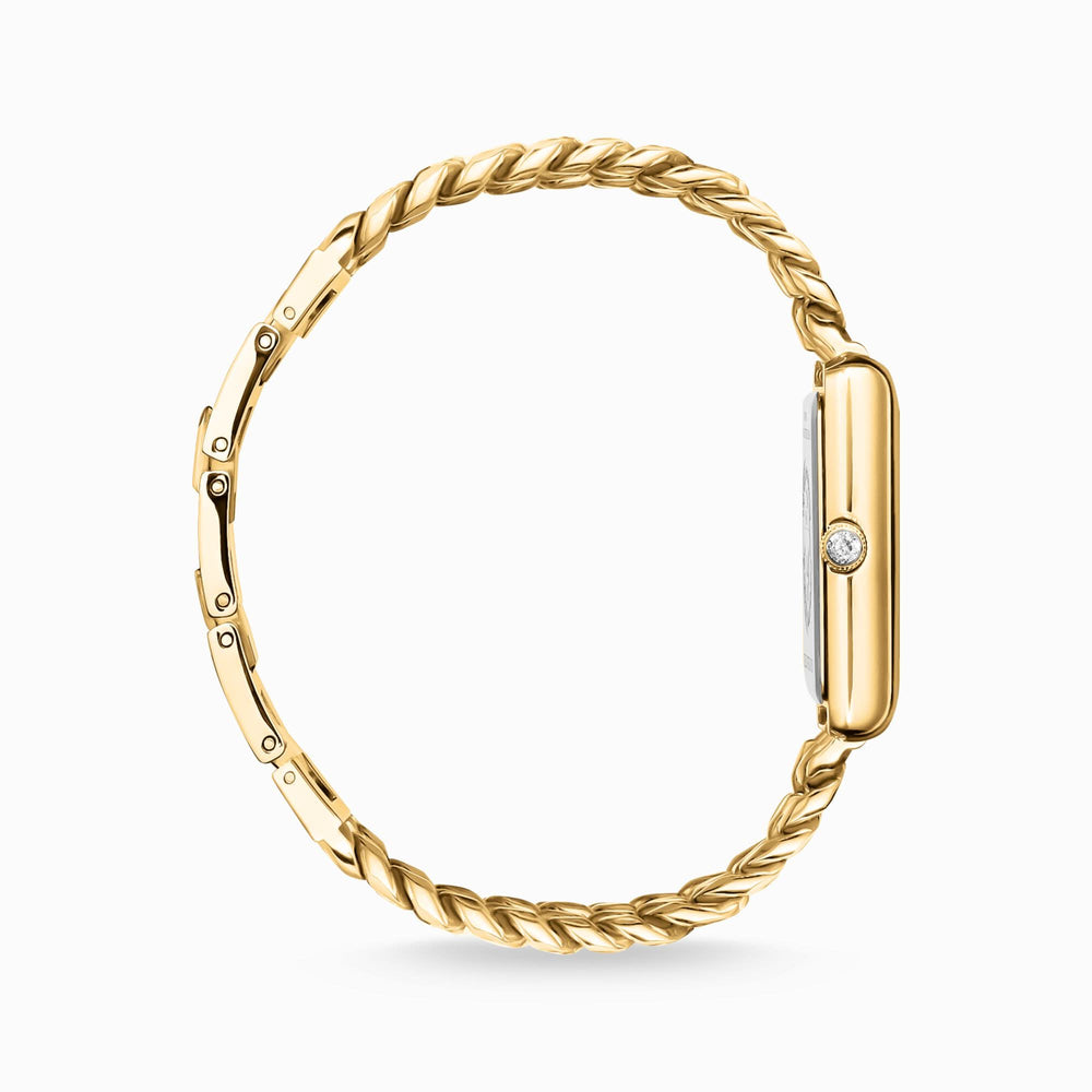 Gold-Coloured Rectangular Shaped Women's Watch WA0429-291-207