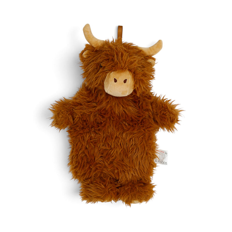 Highland Coo Cow Cream Nose 650ml Hot Water Bottle with Plush Cover WARM146