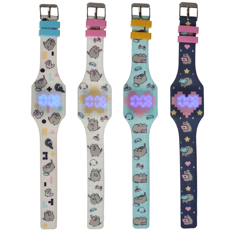 Pusheen Cat Gamer Girl Silicone Digital Watch WATC19