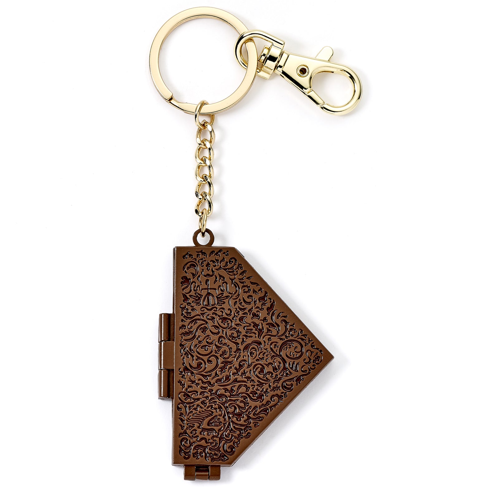 Decorative keychain with intricate design on a white background