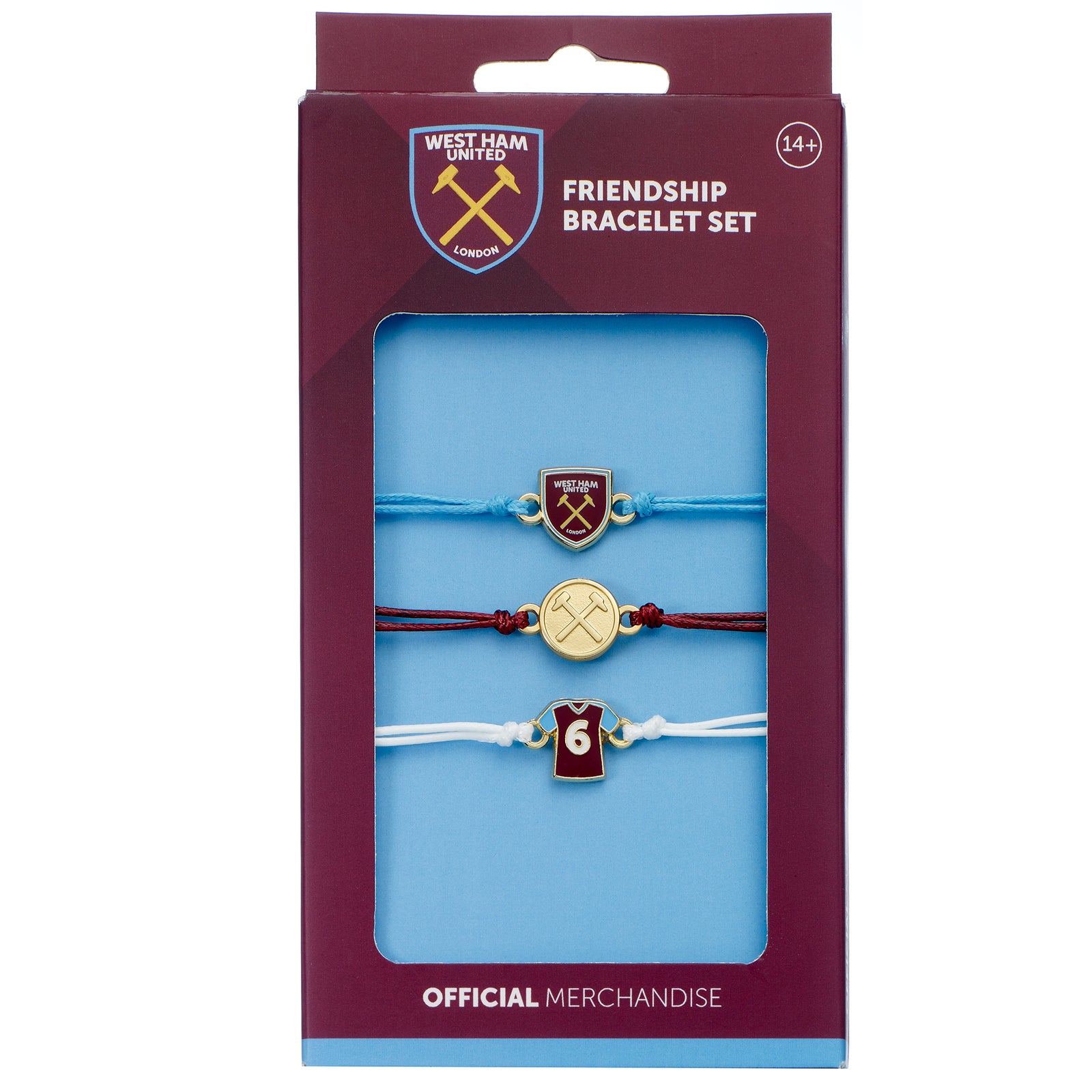 West Ham Football Club Friendship Bracelet Set WHUFB006