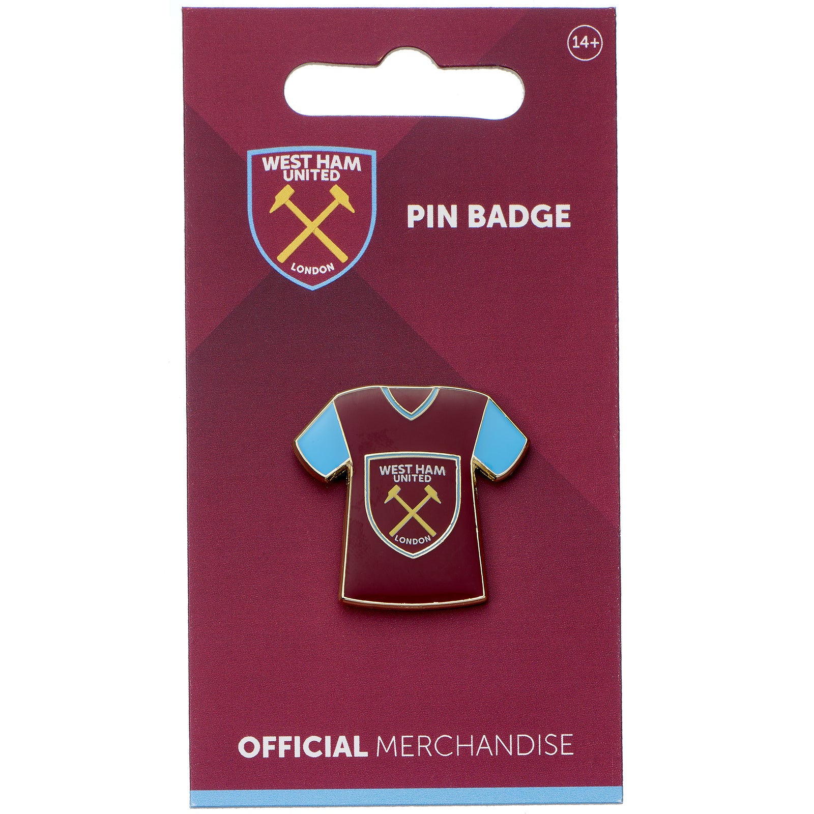 West Ham Football Club Shirt Pin Badge With Crest WHUPB012