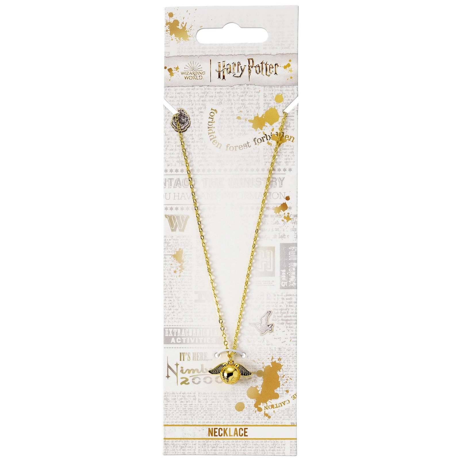 Harry Potter Golden Snitch Gold Tone Necklace WNX3D004