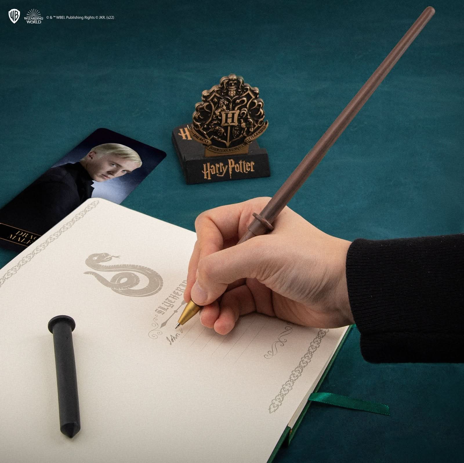 Harry Potter Draco Malfoy Wand Pen With Stand& Lenticular Bookmark CR5408U