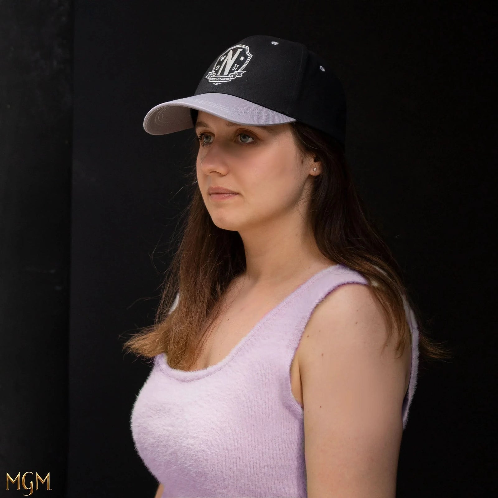 Wednesday Nevermore Academy Black Baseball Cap CR2671