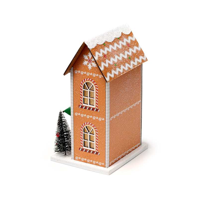 Gingerbread Toy Shoppe Christmas House LED Decoration XHOU06