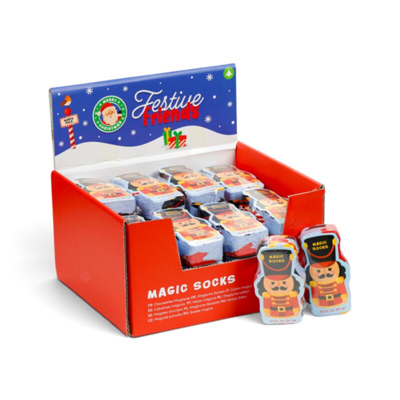 Festive Friends Christmas Nutcracker Compressed Magic Socks XMSOCK11