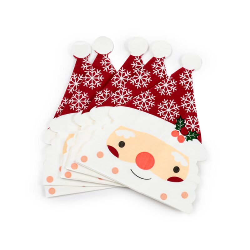 Christmas Santa Pack of 12 3ply Paper Party Napkins XNAPK05