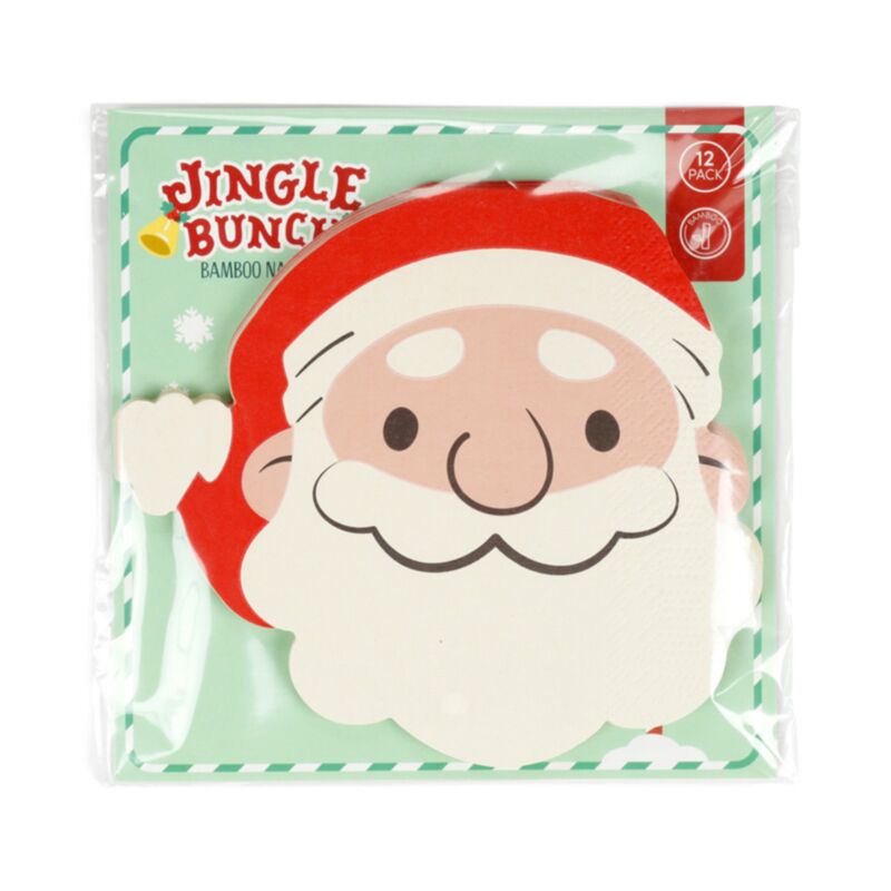 Jingle Bunch Christmas Santa Pack of 12 3ply Paper Party Napkins XNAPK15