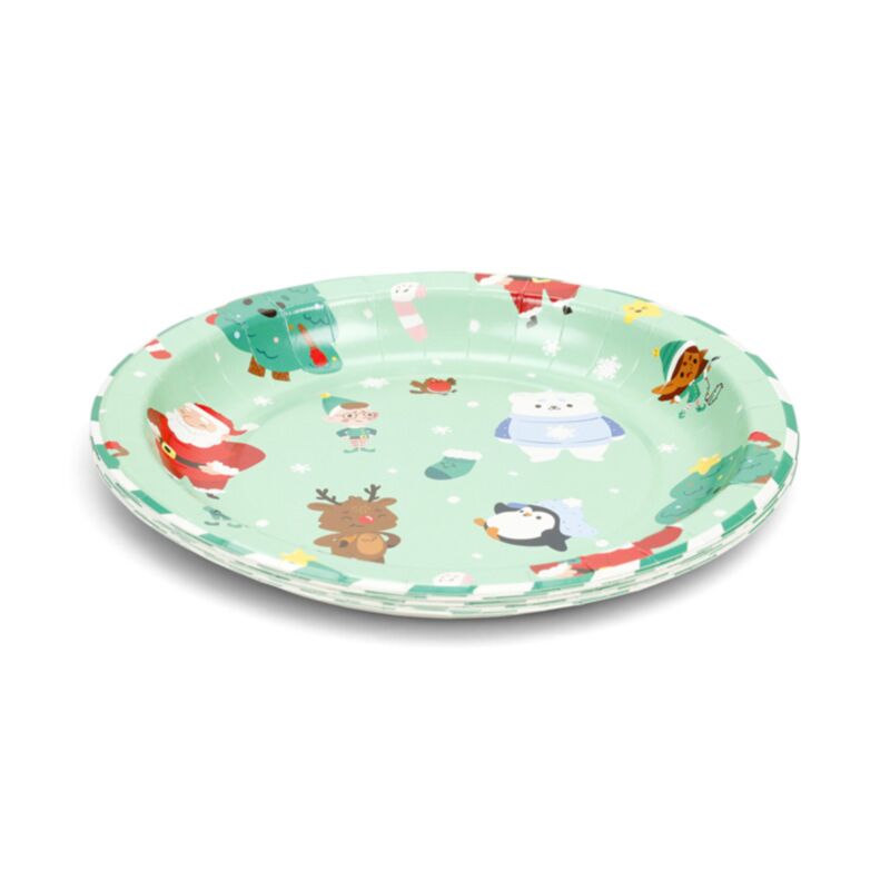Jingle Bunch Christmas Set of 10 Paper Plates XPTAB04