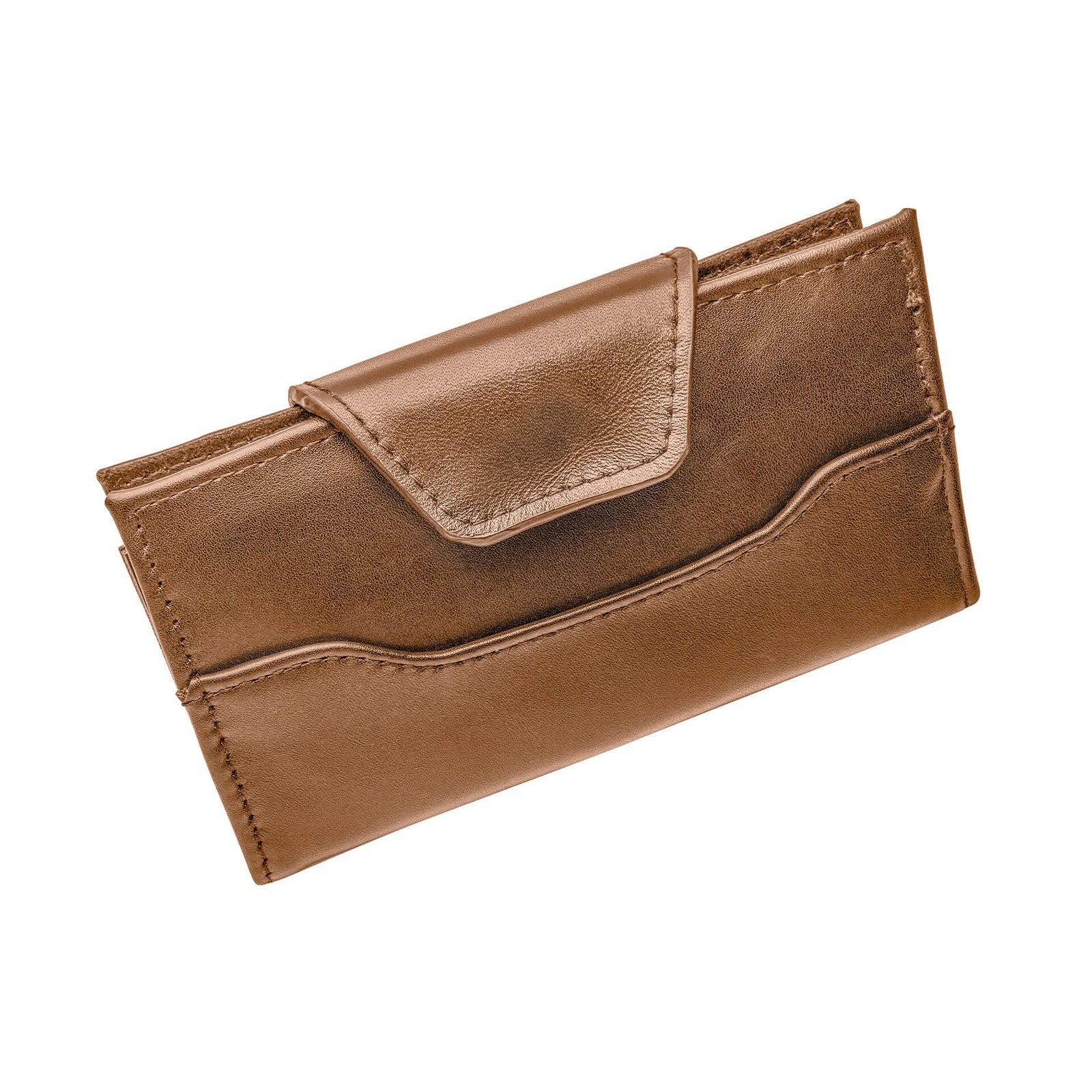 Brown Leather Stainless Steel Men's Traveling Manicure Set Y442