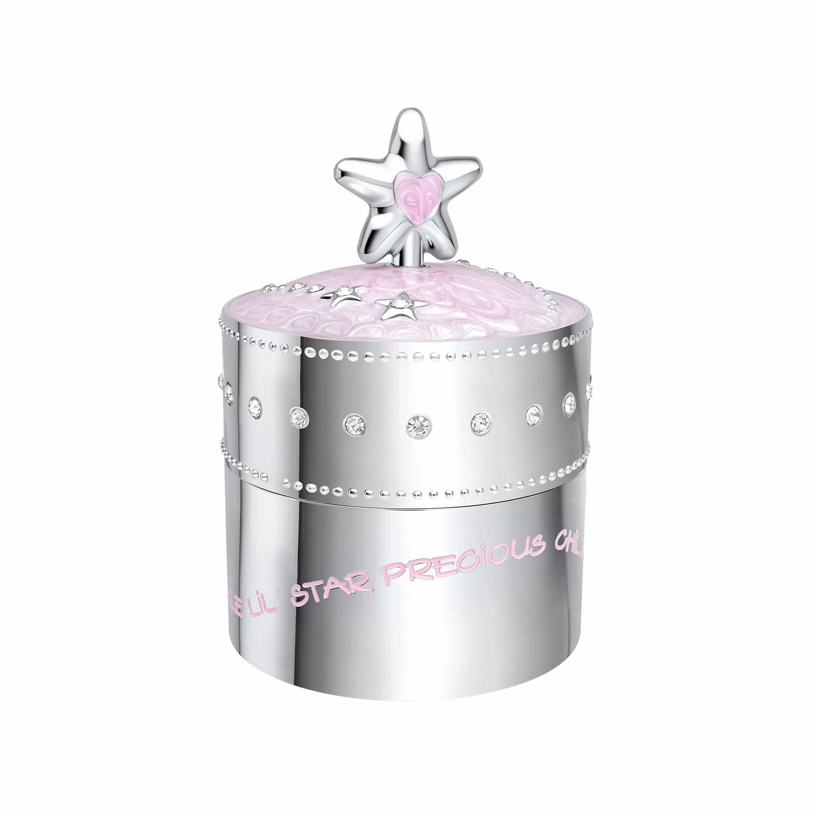 D for Diamond Pink Star Trinket Box Y444