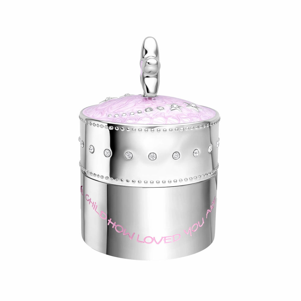 D for Diamond Pink Star Trinket Box Y444