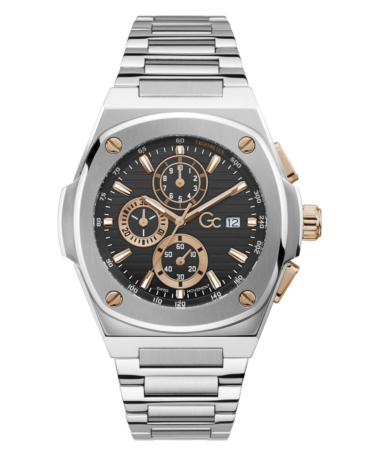GC Sportchic Mens Silver Tone Watch Y99001G2MF