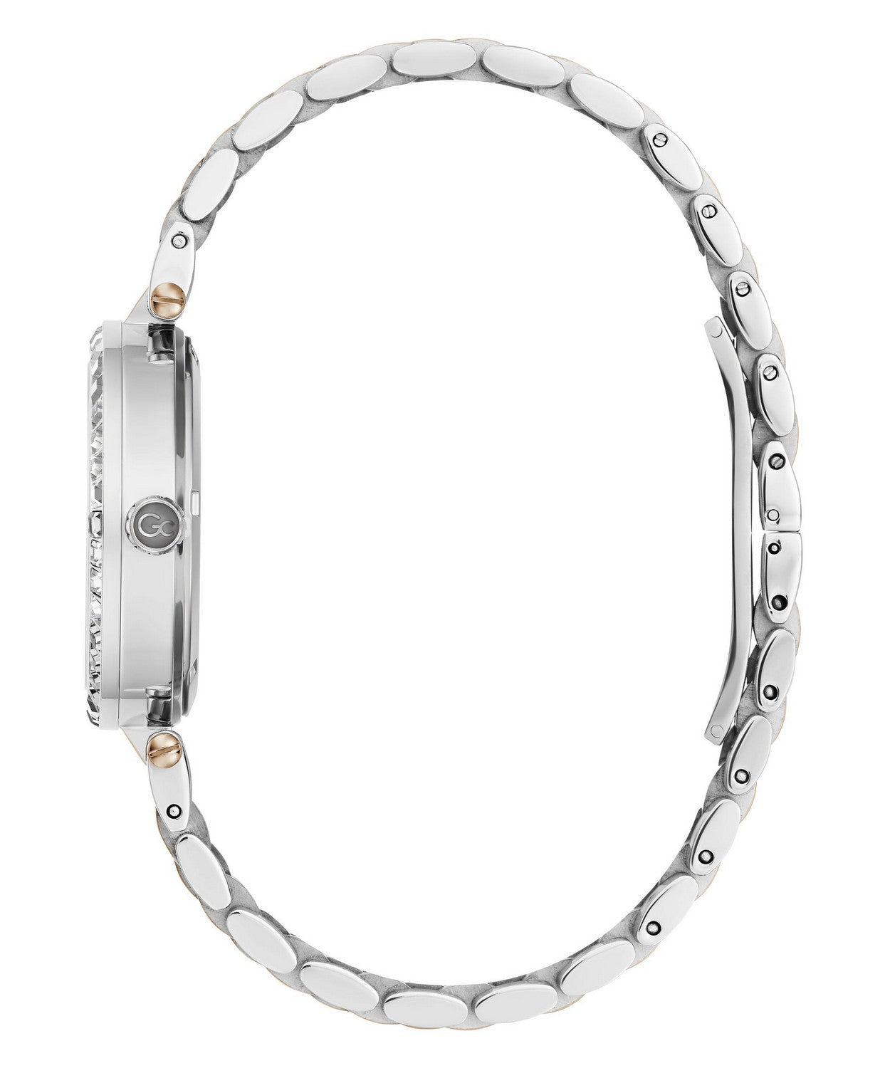 GC Dress Womens Silver & Rose Gold Tone Watch Z01010L9MF