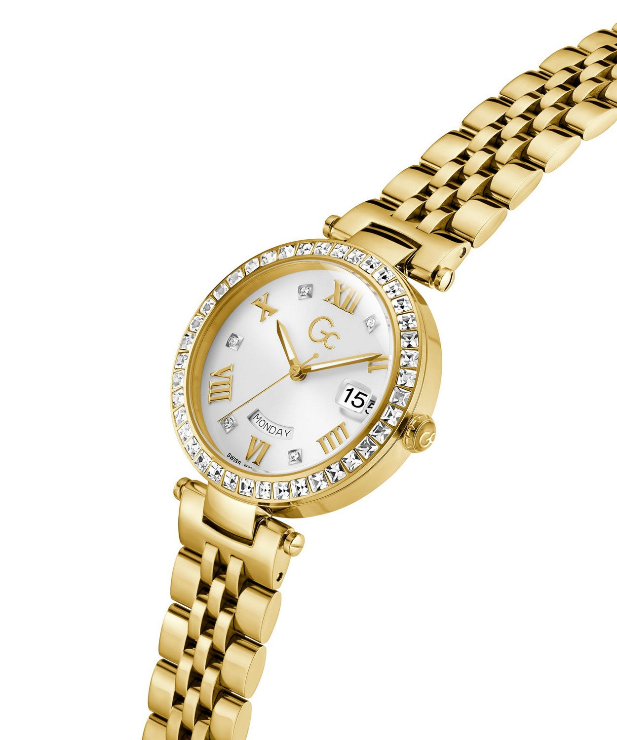 GC Dress Womens Yellow Gold Tone Watch Z01022L6
