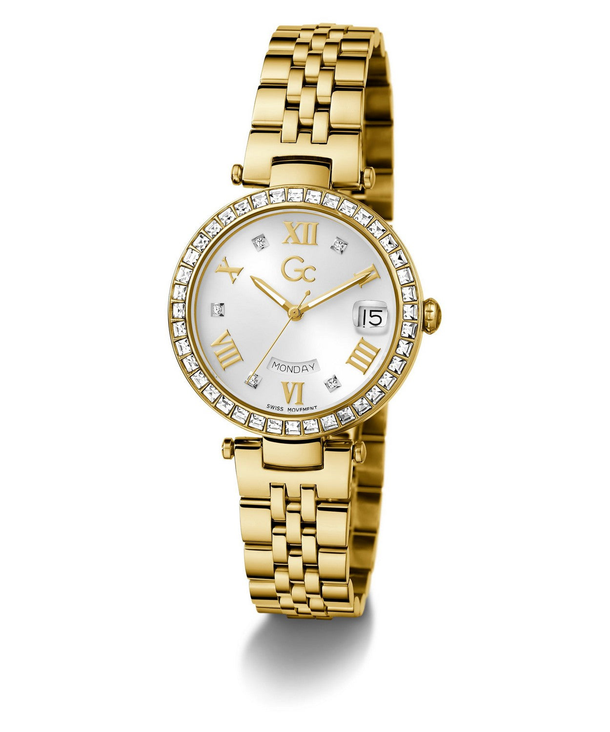 GC Dress Womens Yellow Gold Tone Watch Z01022L6