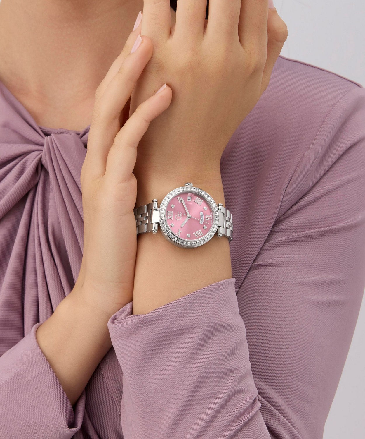 GC Dress Womens Silver Tone Watch Z01024L3