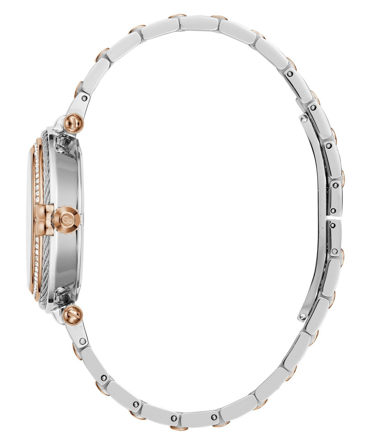 GC Sportchic Womens Silver & Rose Gold Tone Watch Z52001L1MF
