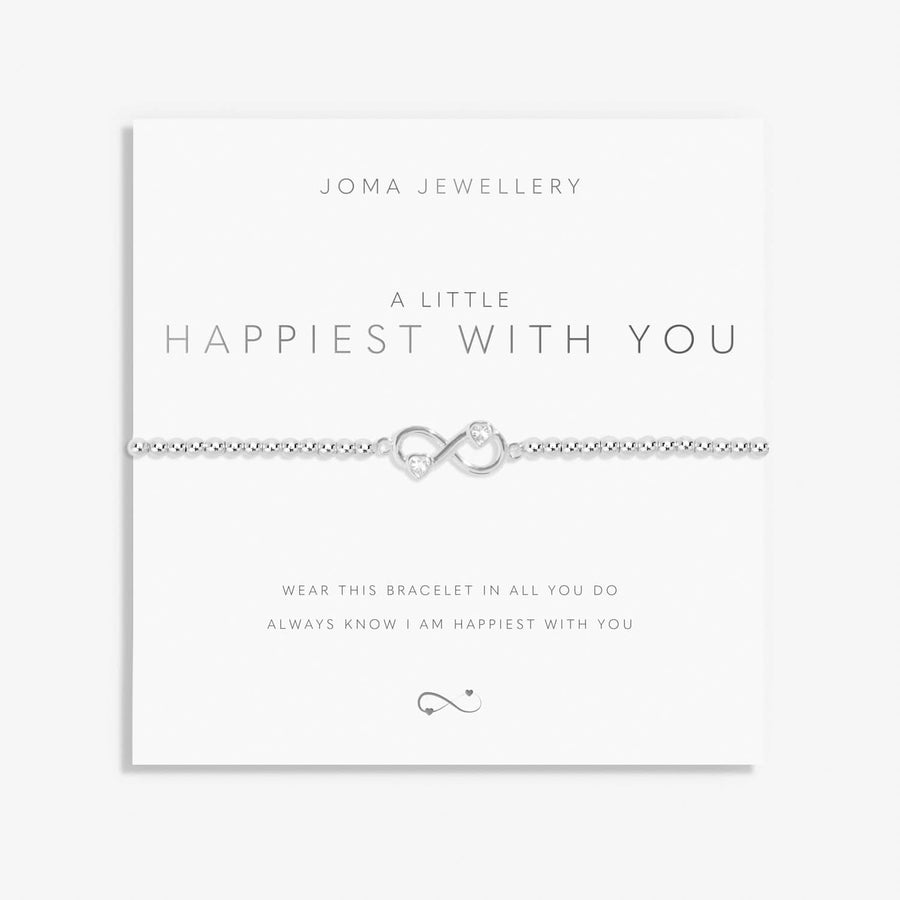 A Little Happiest With You Silver Plated Bracelet 8156