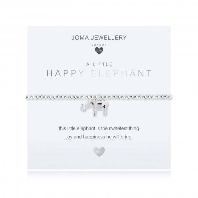 A Little Happy Elephant Silver 15.5cm Stretch Bracelet C486