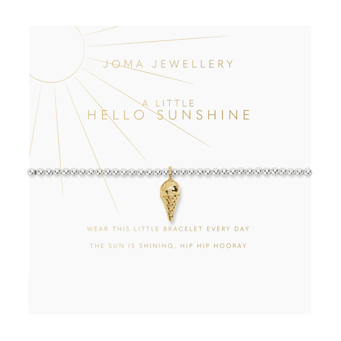 A Little Hello Sunshine Silver Gold Plated 15.5cm Bracelet C719