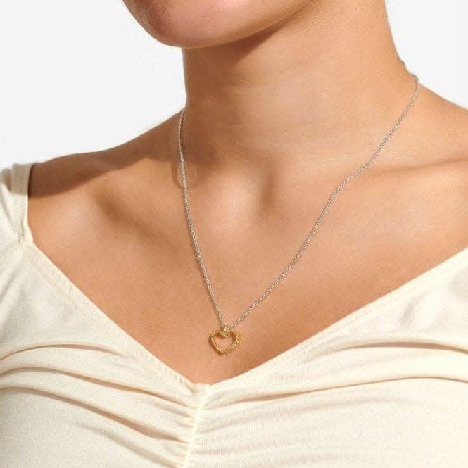 A Little Love Strength Silver Gold Plated 46cm + 5cm Necklace 6835
