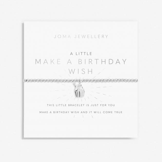 A Little Make A Birthday Wish Silver Plated 15.5cm Bracelet C721