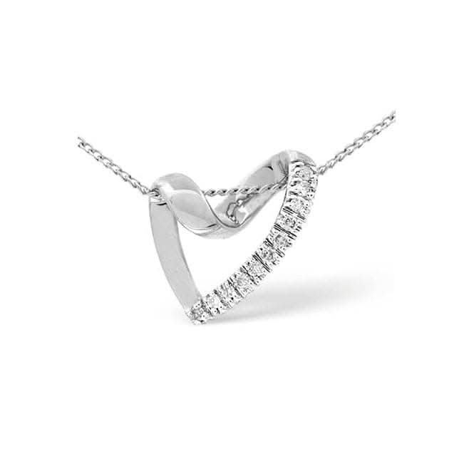 Acotis Diamonds 18K White Gold 0.10ct Diamond Pendant P2395Acotis DiamondsP2395