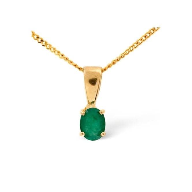 Acotis Diamonds 9K Gold 0.33ct Emerald Pendant Z1042