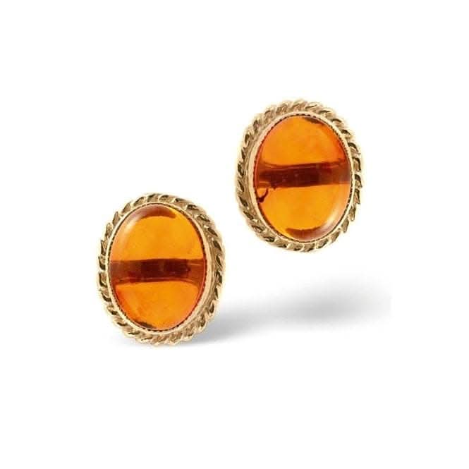 Acotis Diamonds 9K Gold Amber Earrings Z1173Acotis DiamondsZ1173