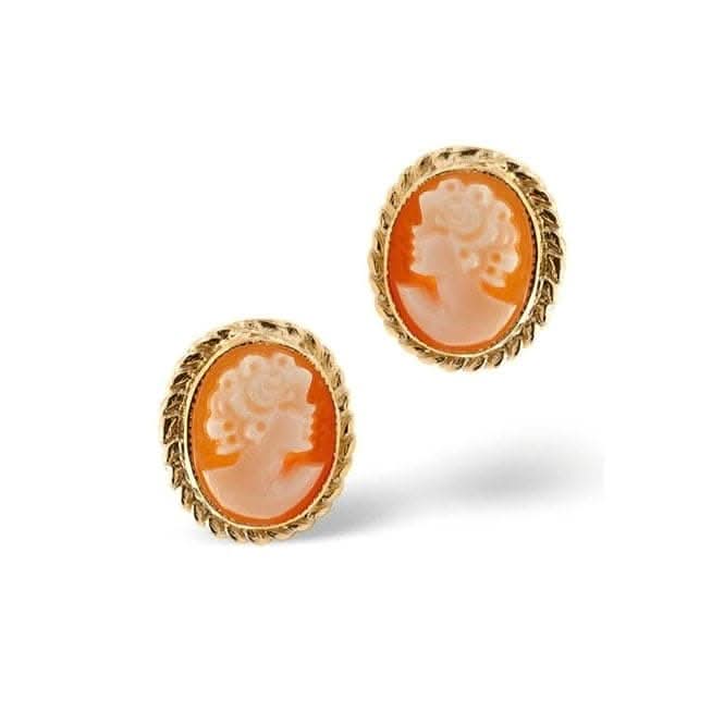 Acotis Diamonds 9K Gold Cameo Earrings Z1182Acotis DiamondsZ1182