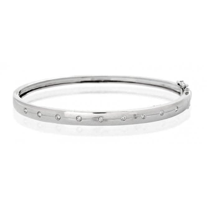 Acotis Diamonds 9K White Gold 0.15ct Diamond Bangle J1096Acotis DiamondsJ1096