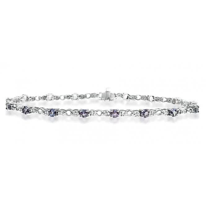 Acotis Diamonds 9K White Gold 0.17ct Diamond Tanzanite Bracelet G1405Acotis DiamondsG1405