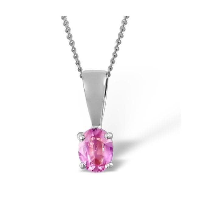 Acotis Diamonds 9K White Gold Pink Sapphire Pendant Z1502Acotis DiamondsZ1502