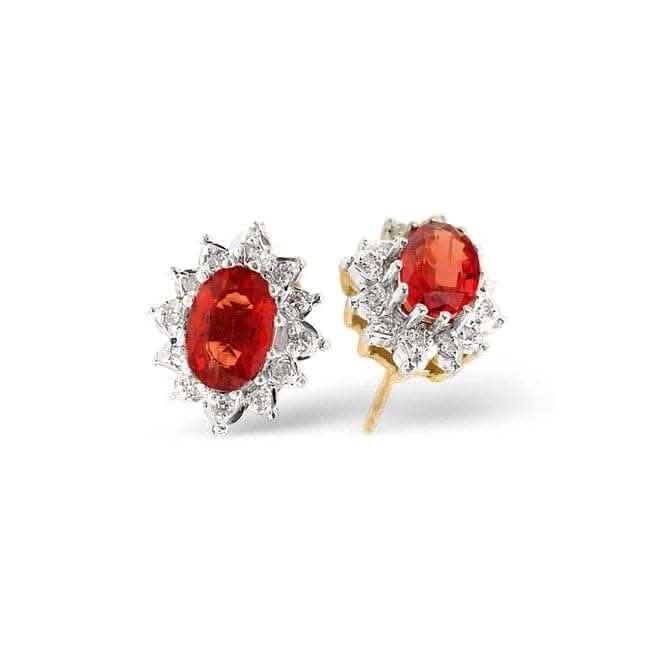 Acotis Diamonds Ruby And Diamond 9K Yellow Gold Earrings Z1069Acotis DiamondsZ1069
