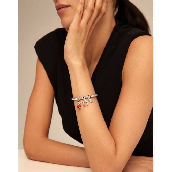 Amulet Red Metal Artisan Glass BraceletUNOde50PUL1823ROJMTL0M