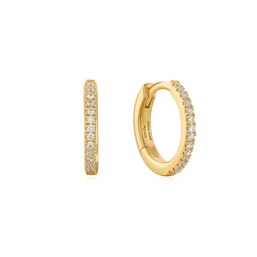 Ania Haie Gold Classic Pavé Huggies E060-02G