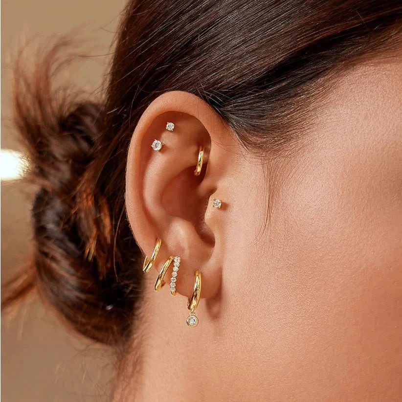 Ania Haie Gold Cubic Zirconia Drop Huggies E059-12G