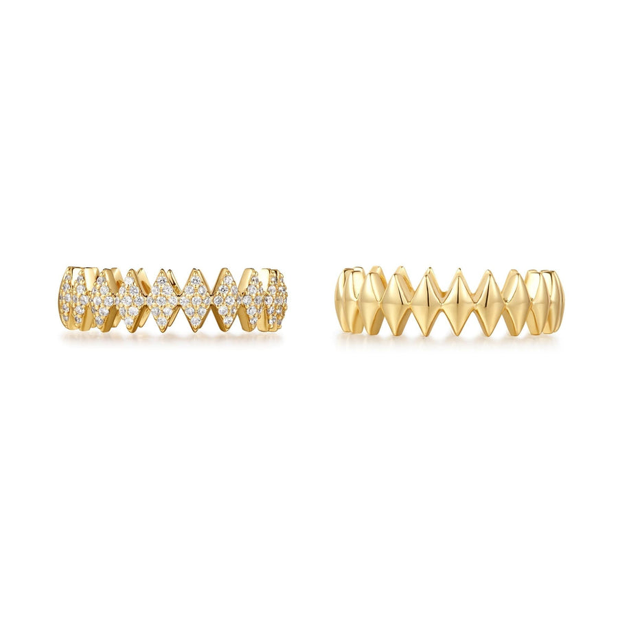 Ania Haie Gold Half Pave Sparkle Ring R061-04G